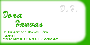 dora hamvas business card