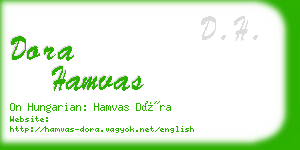 dora hamvas business card